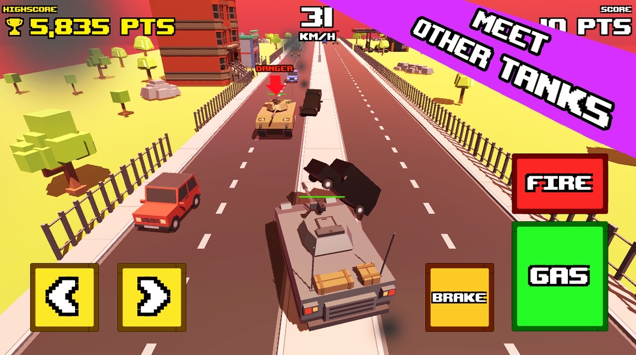 疯狂的道路坦克横撞v0.1