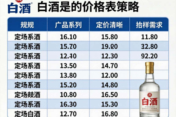 白酒价格表制定攻略：多维度考量精准定价的方法