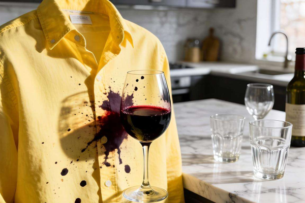 黄衣服沾红酒别慌！这些清洗妙招让衣物重焕洁净光彩
